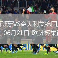 06月21日欧洲杯小组赛B组第2轮西班牙vs意大利精彩片段