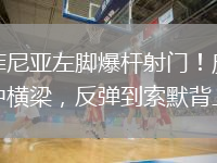 拉菲尼亚左脚爆杆射门！皮球击中横梁，反弹到索默背上！